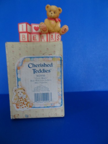 Cherished Teddies "I Love Bears". Bear With Love Letters, Mini Figurine. - Picture 5 of 7