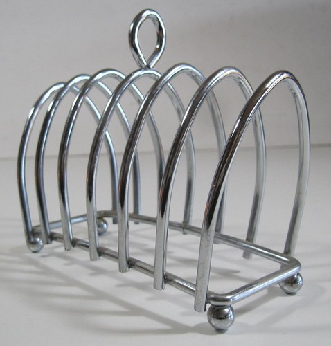 Chrome / stainless steel toast rack 6 slot-modernist design - Picture 4 of 4