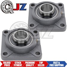 [2-Pack] UCF205-14 Cast Iron Square Flange Housed Bearing Unit [7/8 in Bore]