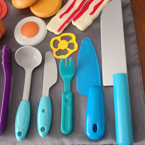 51 Pc. Pretend Play Food Lot Kitchen Utensils Vegetables Fruits Kids Playset - Picture 4 of 7