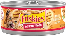 Purina Friskies Prime Filets with Chicken in Wet Cat Food Gravy 12 pack (5.5Oz)