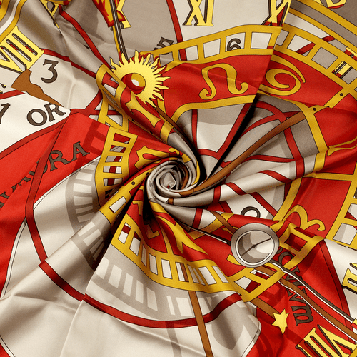 Hermes Scarf MECANIQUE DU TEMPS Silk Carre Foulard LOIC DUBIGEON 90cm - Picture 4 of 7