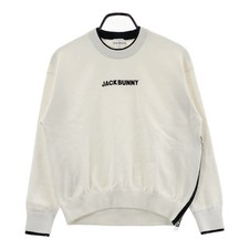 Size:1 JACK BUNNY Knit Sweater White 240101546739 Golf Wear Used STST-0