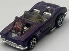 1994 HOT WHEELS '58 CHEVY CORVETTE PURPLE 1:64 DIECAST 2 3/4" CAR W OPENING HOOD