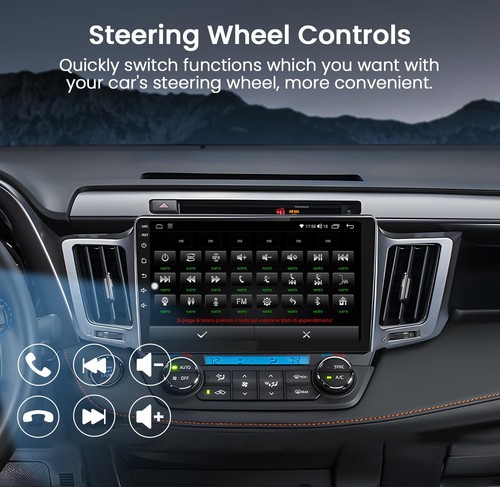 Autoradio Stereo für Toyota RAV4 2013-2018: 8Core 4GB RAM 10,1 Zoll Touchscreen... - Bild 8 von 9