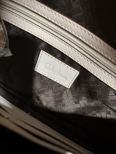 COLE HAAN WOVEN Oversized Large CLUTCH Almond Weave Genevieve Bag. New - Picture 4 of 8