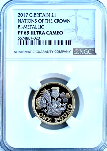 2017 £1 Proof Nations Crown One Pound NGC PR69 Great Britain Royal Mint