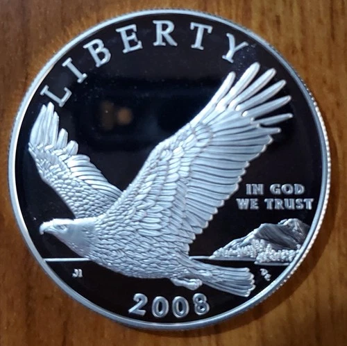 🔥2008 P Bald Eagle Commemorative 1 oz Silver Dollar Proof US Mint "Low Mint" 🔥