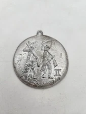 Vintage De Grazia Pendant Mid Century Modern Pewter 