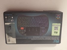 Rii X8 Mini Wireless Keyboard Touchpad Combo Black RGB Backlit Portable USB