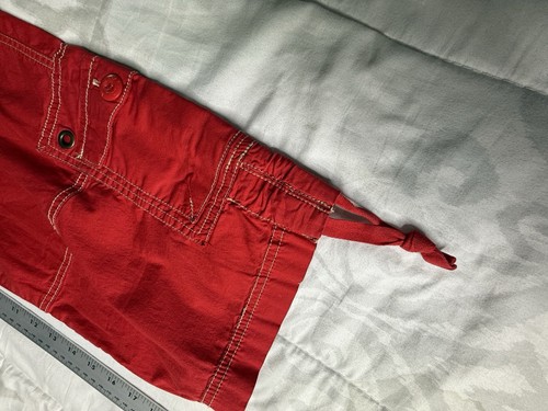 Lucy Sz S Small Red cargo cropped capri hiking sport pants - Picture 8 of 16