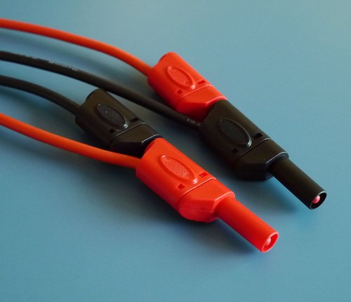 Silicone Leads with Stackable Shrouded Gold Plated Banana Plugs (1 Pair) - Zdjęcie 4 z 4