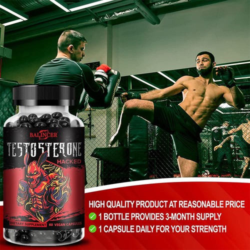 Musculación + Fuerza Testosterona Booster Cápsulas de Prueba 30/60/120 Cápsulas - Imagen 5 de 12