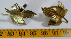 Vintage Brass Maple Leaf Napkin Rings Set of 2 Fall Spring