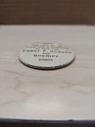 Atq Vtg Emmet F Scaggs For Sheriff Political Campaign Advertising Pocket Mirror - Picture 3 of 5