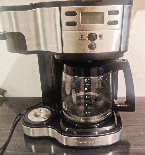 Hamilton Beach Drip Coffee Maker & Single Serve Machine2 Way12 Cup Programmable - Picture 4 of 12