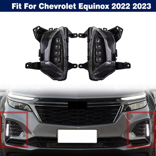 LED Daytime Running Light Front Bumper Fog Lamp For Chevrolet Equinox 2022 2023 - Picture 1 of 8