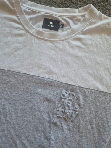 St Goliath size large Tee white and grey preowned - Picture 4 of 6