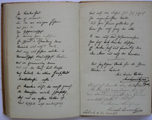 Freundschaftsalbum 1889-1911 Minden bemalter Lederband - Picture 11 of 12