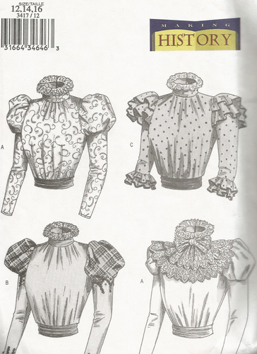 3417 Butterick Sewing Pattern UNCUT Loose Fitting Blouse Sash Size 12 14 16 - Picture 1 of 4