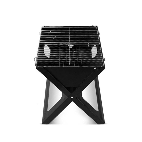 Grillz BBQ Grill Charcoal Smoker Outdoor Portable Camping Folding Steel Barbecue - Picture 4 of 7