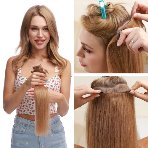 200G EXTRA DICK Clip In Remy Echthaar Extensions 8 Doppelt Tressen Haarteile NEU - Bild 15 von 59