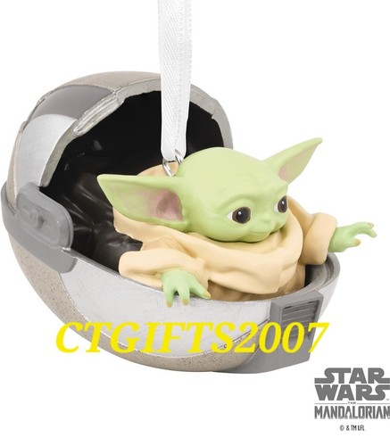 2020 Hallmark The Child Baby Yoda Ornament Star Wars The Mandalorian VHTF BNIWB - Imagen 3 de 11