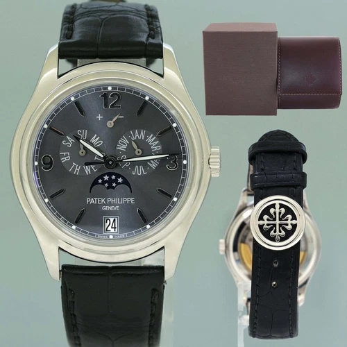 MINT Patek Philippe 5146G White Gold Annual Calendar 39mm Moon Watch Box