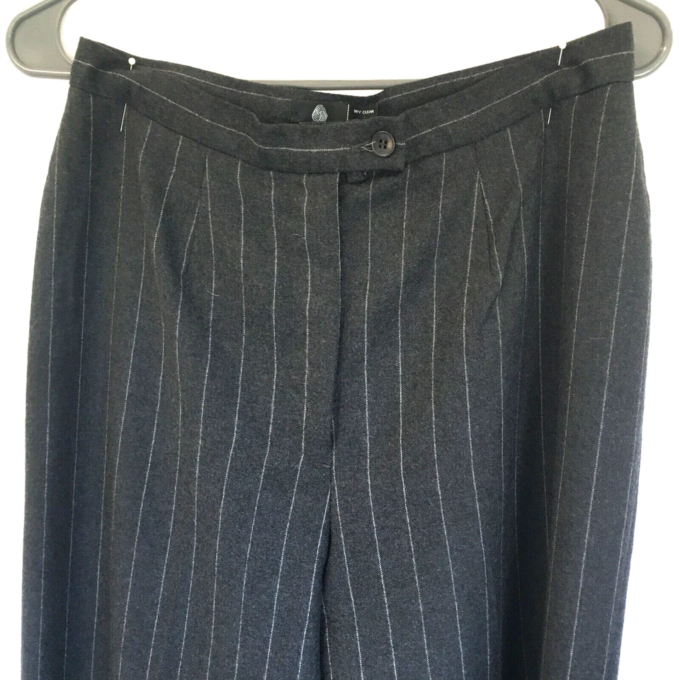 Peter Nygard 100% Virgin Wool Ladies Career Trousers Fully Lined Size 8 Charcoal - Image 2 of 4