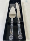 Victoria Lynn Cake Server Set Faux Crystal Handled, 2pc Wedding Set - New in Box