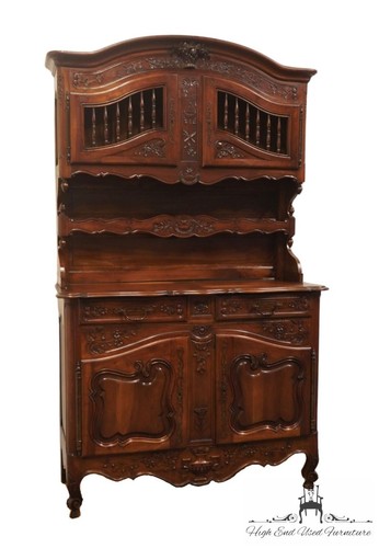 ANTIQUE VINTAGE Solid Cherry Louis XV French Baroque Style 55" Buffet Huntboa... - Picture 2 of 10