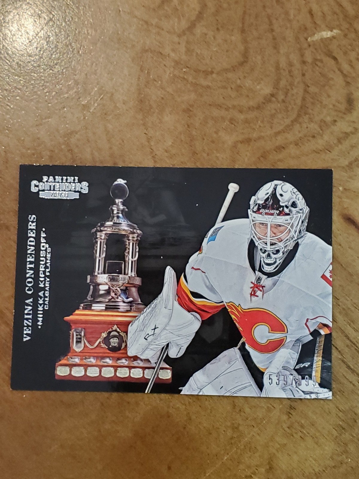 2012-13 Panini Rookie Anthology Contenders Vezina 539/999 Miikka Kiprusoff #V4