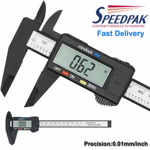 6" 0-150mm LED Digital Caliper Vernier Micrometer Electronic Ruler Gauge Meter