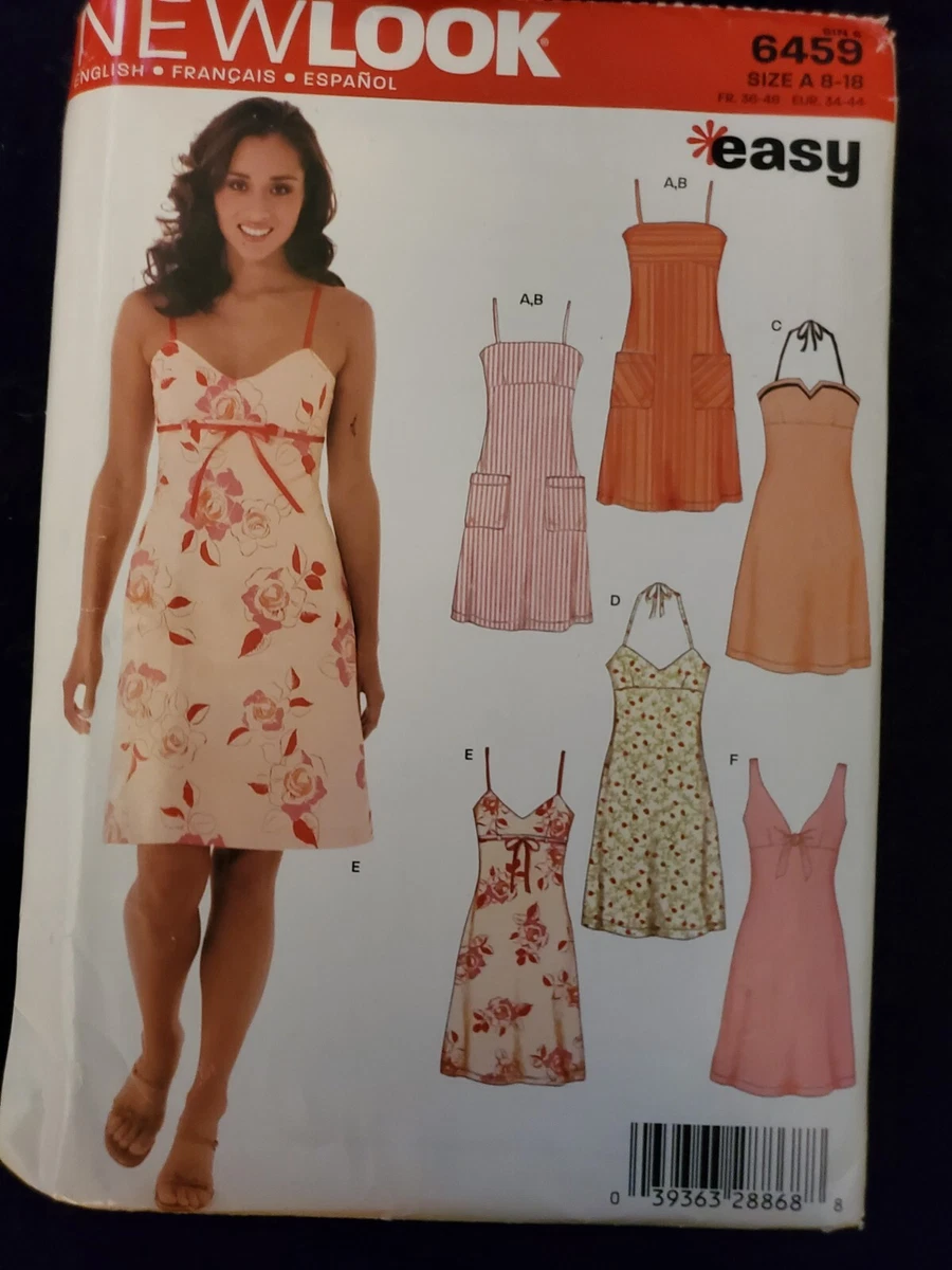Simplicity 6459 New Look Easy Cute Dress Dresses Size 8 18 Uncut