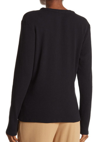 Maglia James Perse scollo a V Henley nera nuova con etichetta $125 - Foto 2 di 3