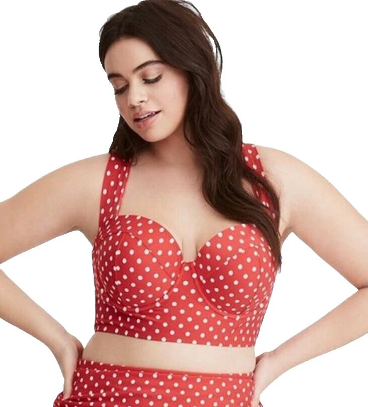 Traje de Baño Blanco lunares Torrid para Mujeres