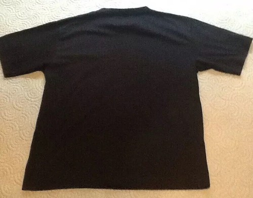 Dockers Authentics Large (16-18) Crew Neck T-Shirt Tee Black Solid W/Logo - Picture 2 of 8