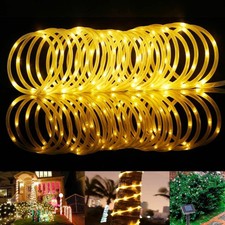 Le 100 Leds Solar Rope Lights 10m Waterproof Outdoor Path Blue Led