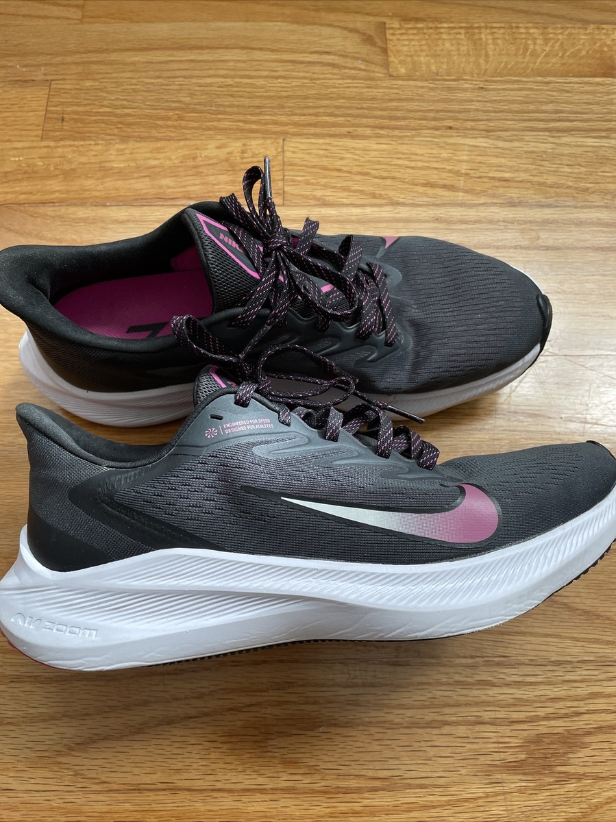 Nike Womens Zoom Winflo 7 CJ0302-001 Black Gray Running