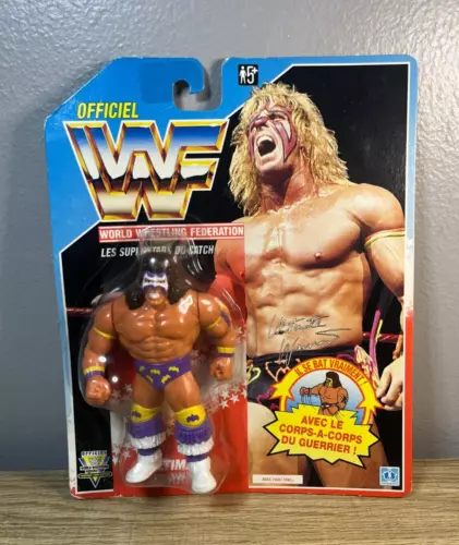 1991 WWF WWE Hasbro Ultimate Warrior Wrestling Figure Series 3 Purple - MOC