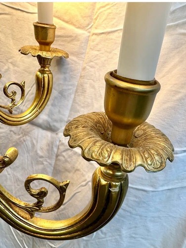 Large Vintage 1980s 12-Light Empire Style Chandelier With Alabaster Bowl - Picture 6 of 13