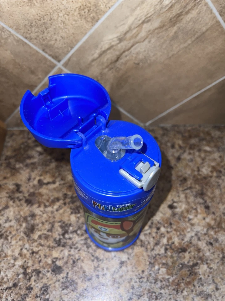 Termo aislado al vacío de acero inoxidable 12 oz FUNtainer con pajita - Paw Patrol Foto 4 de 4