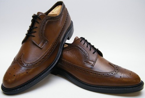 MENS NEW VTG ENGLISH WALKERS BRN LEATHER WINGTIP BROGUE OXFORD DRESS SHOES 11 D - Picture 8 of 11