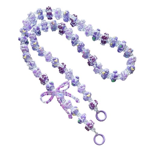 Unique 3D Beaded Phone Cord Women Cellphone Lanyard Crossbody Shoulder Bag Chain - Zdjęcie 6 z 14