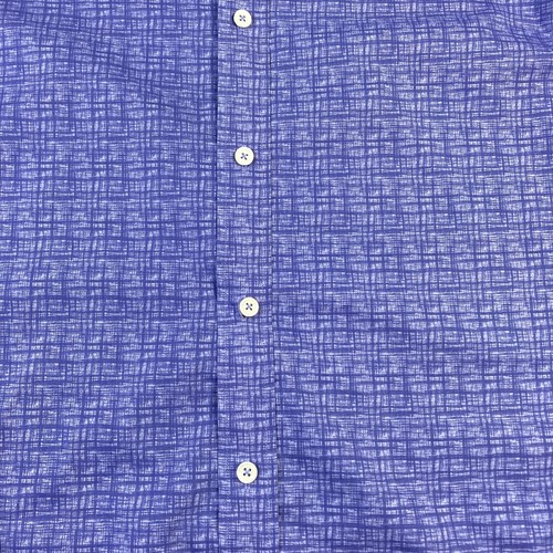 Bugatchi Uomo Button Up Shirt Mens Medium Shaped Fit Blue Flip Cuff Long Sleeve - Picture 2 of 12