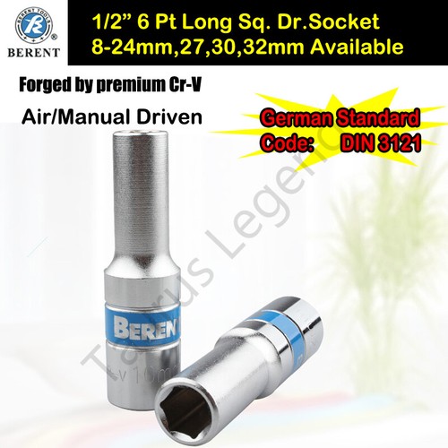 1/2" Drive German Standard Metric Deep Socket CRV Dr. Socket All Size Available - Picture 5 of 6