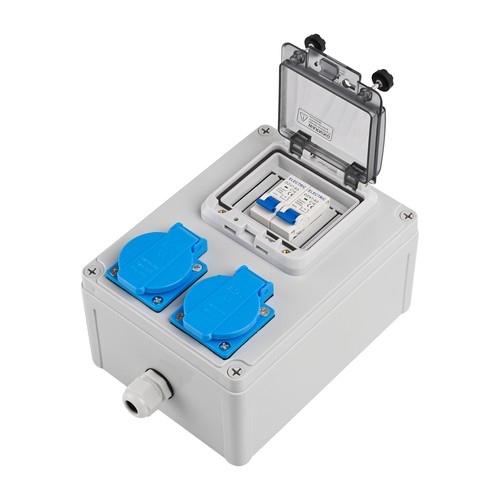 Stromverteiler Baustromverteiler 230V Steckdose mit LS+FI Schalter Stromzähler - Bild 7 von 24