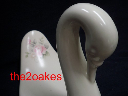 Pfaltzgraff TEA ROSE Stoneware 6" Swan Guest Bathroom Towel Holder - Picture 3 of 5