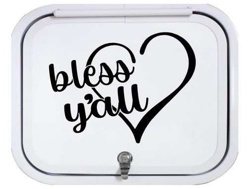 Pegatina de calcomanía de vinilo Bless Y'all Yall para ventana de automóvil taza portátil | BG2043 - Imagen 4 de 7