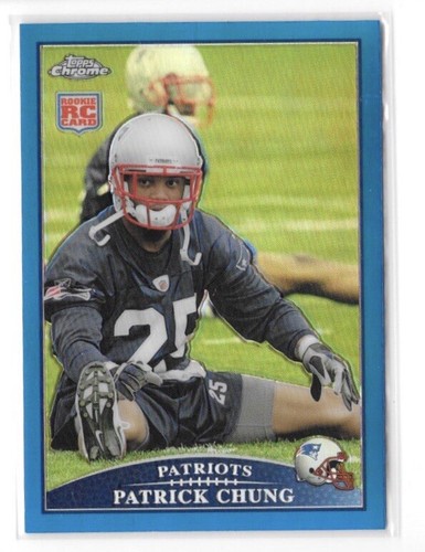 2009 Topps Chrome Patrick Chung RC Blue Refractor Patriots Rookie #TC194 - Picture 1 of 2